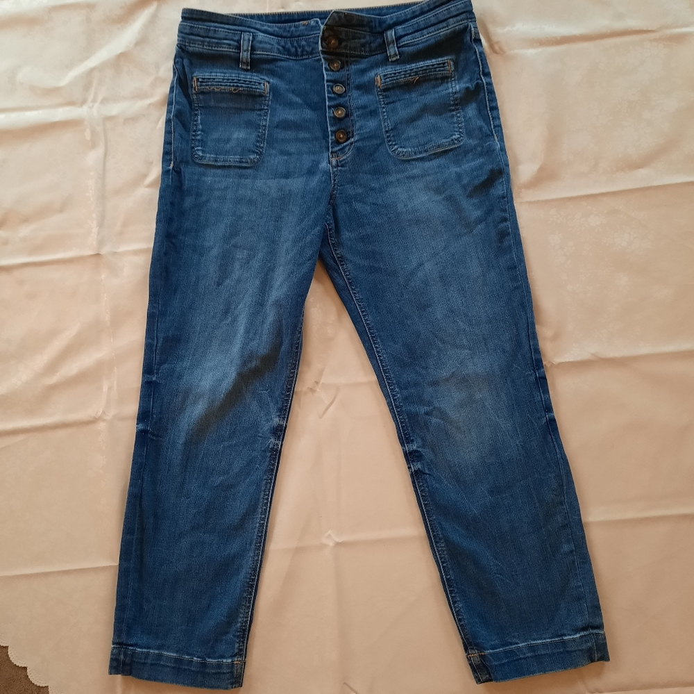 Pilcro high rise slim button fly jeans